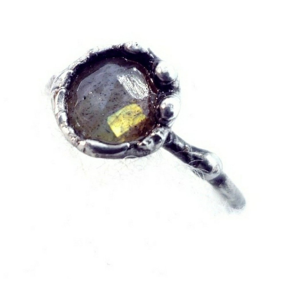 Labradorite crystal Ring size 11